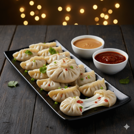 CHILI CHEESE MOMOS
