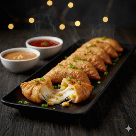 CORN & CHEESE FRIED MOMOS