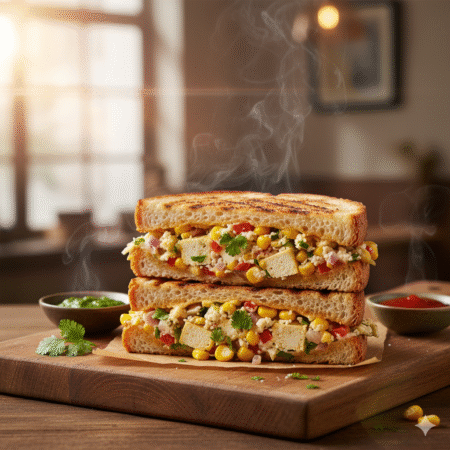 PANEER CORN GRILLED CHEESE SANDWICH