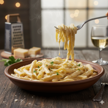 ALFREDO PASTA (WHITE SAUCE PASTA)